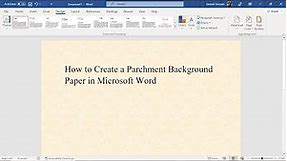 How to Design a Parchment Background Paper in Microsoft Word | MS Word Tutorials | Learn With Sazzad