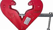 PAKE Vertical Beam Clamp, 2200 lb or 4400 lb - Heavy Duty Stable Lifting Clamp, Industrial I-Beam Clamp - (1 Ton or 2 Ton) Working Load Limit, Fits Beam Flange Range 2.95"-9.05" (2200 lb 1Ton)