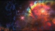 4K Red Hot Flare on Colorful Galaxy Mist 2160p Motion Background