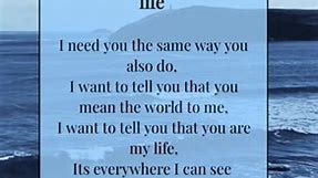 I Need You the Most in Life: A Love Poem | Relationship Quotes