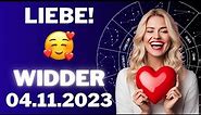 WIDDER ♈️❤️ GUTE ZEICHEN IN DER LIEBE 🥰 Horoskop - 04.November 2023 #widder tarot
