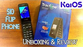 $10 Flip Phone?!? Alcatel MyFlip A405DL - Tracfone - Unboxing & Review!