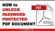 How to Unlock Password Protected PDF Document