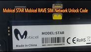 Mobicel STAR Mobicel RAVE SIM Network Unlock Code By imei