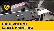 High volume roll to roll commercial label printing machine