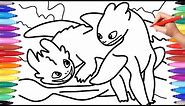 How to Train Your Dragon Coloring Pages | How to Draw Toothless | Hidden World Coloring Pages