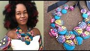 DIY Ankara-Cover Button Necklace (Part 2)-African print