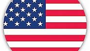 USA US Round American Flag Star Shape Silhouette Sticker Decal (Vinyl)