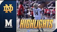 Irish Down 3rd Ranked Maryland In Top-10 Clash | Highlights vs Maryland | Notre Dame Men's Lacrosse