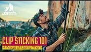 Using a clip stick for sport climbing. Rock climbing tips and how to's! Beta Climbing Designs Evo.