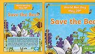 World Bee Day Save the Bees Display Poster
