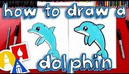 How To Draw A Cartoon Dolphin