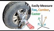 How to Measure Caster, Camber and Kingpin Inclination with DIY Turn Tables, Wheel Clamps, Gauges