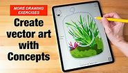 Más ejercicios de dibujo con una aplicación de conceptos: crea arte vectorial | Teoh Yi Chie | Skillshare