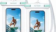 Lamicall Waterproof Phone Pouch Case - [2 Pack][Easy Lock & Heavy Duty] IPX8 Water Proof Cell Phone Dry Bag for iPhone 14 13 12 11 XS XR X Pro Max Plus Mini, S22 S21 Ultra, more 4-7" Cellphones, White