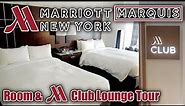 Marriott Marquis New York Times Square Hotel | Room & M Club Lounge Full Tour
