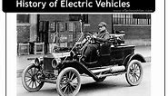When was the first Electric Car made? History of EVs