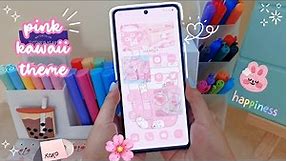 make your android homescreen aesthetic 🌸 pink kawaii theme 🍨