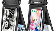 Niveaya Double Space Waterproof Phone Pouch - 2 Pack, Waterproof Phone Lanyard Case with iPhone 15/14/13/12 Pro Max/Pro/8 Plus, Galaxy S22/S21/S20/S10/Note 20/10/9 up to 7", Dry Bag for Vacation.