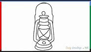 How to draw a Lantern step by step for beginners