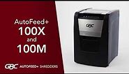 GBC AutoFeed+ 100X Super Cross Cut Paper Shredder & AutoFeed+ 100M Super Cross Cut Paper Shredder