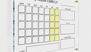 Clear Wall Planner Acrylic Wall Calendar - Personalized Calendar 2024, Horizontal Wall Calendar, Monthly and Weekly Calendar, Housewarming Gift, Goals, To Do