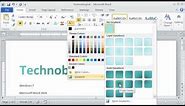 Word 2010: Font Color and Text Fill