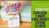 New year floral calendar - Cricut calendar- 2024 diy calendar with Cricut