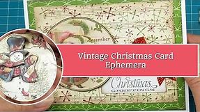 Vintage Christmas Card Ephemera