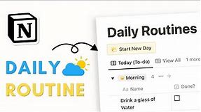 EASY Daily Routine & Habit Tracker with Notion | Beginner Tutorial + Free Template