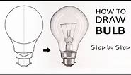 How to Draw Realistic BULB | Easy BULB Shading Technique for beginners | Light Bulb Sketch -ART Tube