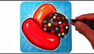 How to Draw the Candy Crush App Logo