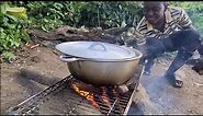 Everything cooked in coconut milk - vegetable dumpling banana pumpkin