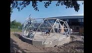 Geodesic dome time lapse build, using SOLARDOME® PRO architectural system.