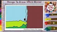 How To Draw Someone Climbing A Mountain