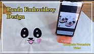 Panda Outfit Emoji Embroidery Designs Classic Design