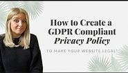 Is your website legal? 😬 (How to create a compliant Privacy Policy!)