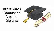 How to Draw a Graduation Cap and Diploma