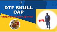 DTF A Skull with Winnie the Pooh using VEVOR Cap Press