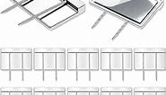 Amylove 10 Pcs Silver Cubicle Pins Partition Pins Fabric Clips Long Push Pins Cubicle Name Plate Holders Cubicle Partition Nameplate Pins for Office Cubicle Furniture Corkboard Fabric Mounting