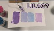 How To Make Lilac Colour Paint Acrylic Very Easy!