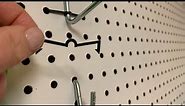 How to use peg locks on peg board — install and remove locking plastic pieces
