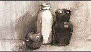 Still Life #102 - Local Colors in a Charcoal Drawing