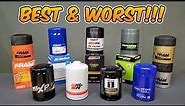 TEN oil filters compared - BEST & WORST! Cutups include WIX, K&N, AMSOIL, Mobil-1, more!