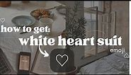 how to get WHITE HEART SUIT EMOJI ♡♡ iPhone&Android