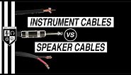 INSTRUMENT CABLES vs SPEAKER CABLES: What's the Difference?