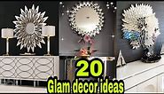 20 Glam wall decor ideas | mirror art | art and craft | diy project | Craft Angel