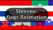 Historical Slovene flags animation