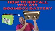 How To Change TDK A73 Bluetooth Boombox Battery And Bring It Back to Life