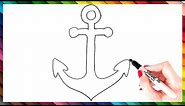 How To Draw An Anchor Step By Step | Anchor Drawing EASY